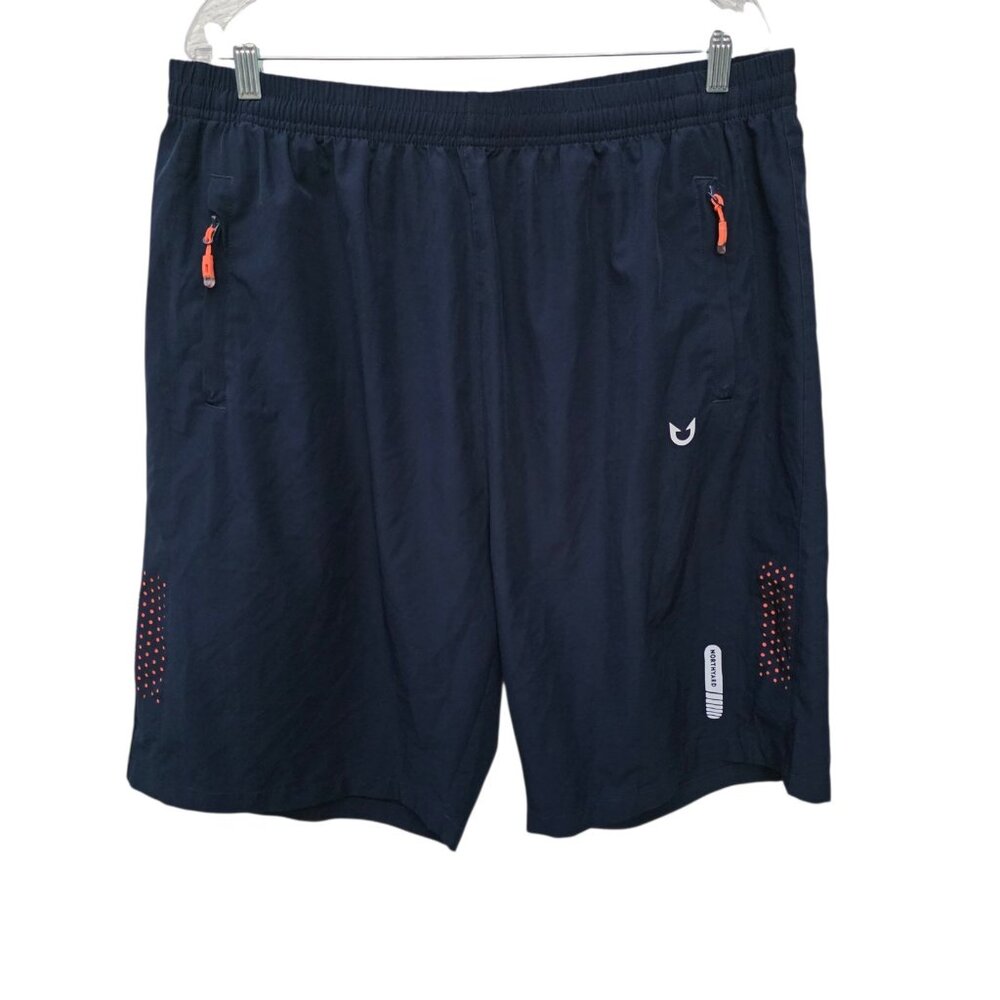 Northyard Quick Dry Running Shorts Gym Fitness Pockets Stretch Blue Mens XL